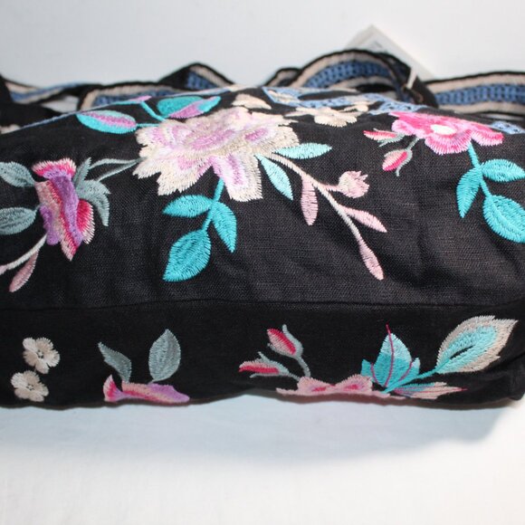 NWT Johnny Was Biya JWLA 3J Workshop Linen Edie Tote Embroidered Shoulder Bag - Picture 6 of 7